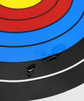 Close-up of water beads on paper target from Backyard Archery Target For Practice 2x2 Foot Foam Backstop For Crossbow Or Compound Bow