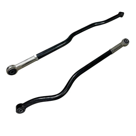 Beefy 0 To 6 Inch Lift Front And Rear Track Bar For 2007 2018 Jeep Wrangler JK Heavy Duty Adjustable Panhard Rod Replacement That Keeps The Axle In Line With The Frame And Cuts Down On Suspension Stress, black DOM tube with bushings