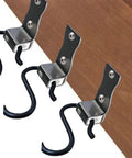 Solid Heavy Duty Stainless Steel Sofa Spring Clips And Couch Repair Kit 12 Piece Pack with black hooks and silver clips.