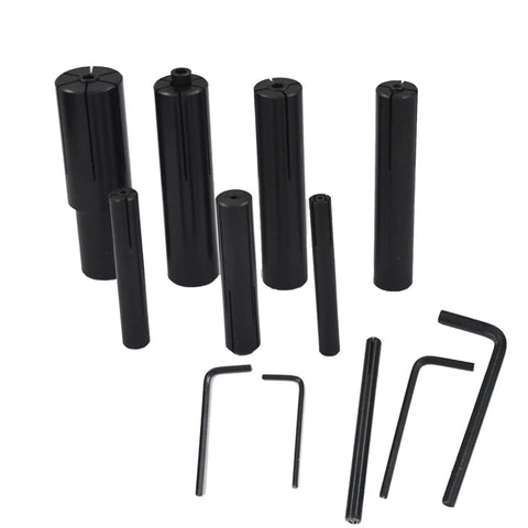 Eight Piece Expanding Arbors Set For Lathe And Milling Machines Quarter Inch To One And One Quarter Inch High Precision Mandrels displayed