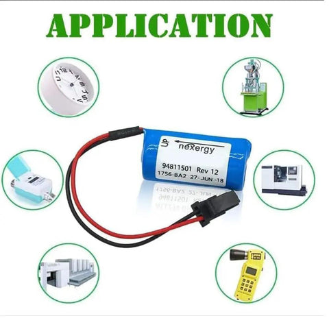 50 Pack PLC Battery 1756-BA2 3V 1800mAh Non Rechargeable Lithium Battery for CNC System Replacement, applications shown