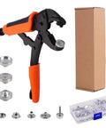Beefy Heavy Duty Snap Fastener Tool Set With Adjustable Punch And Setter Includes 40 Snap Sets 15mm Stainless Replacing Metal Snaps For Marine Repair Boat Covers Fabrics Canvas Tarps