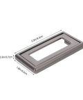 Hidden Cabinet Door Handle Set In Zinc Alloy, Flush Mount Sliding Pulls, 64mm, Pearl Gray, rectangular view
