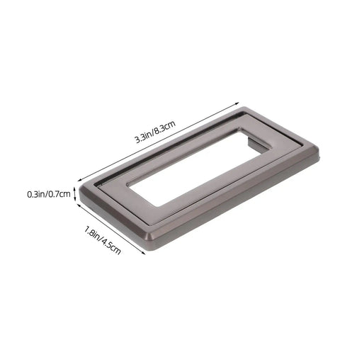 Hidden Cabinet Door Handle Set In Zinc Alloy, Flush Mount Sliding Pulls, 64mm, Pearl Gray, rectangular view