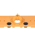 Get Ready For Serious Woodworking With This Ultimate Hinge Hole Saw Jig Set, yellow plastic hinge locator with adjustable controls.