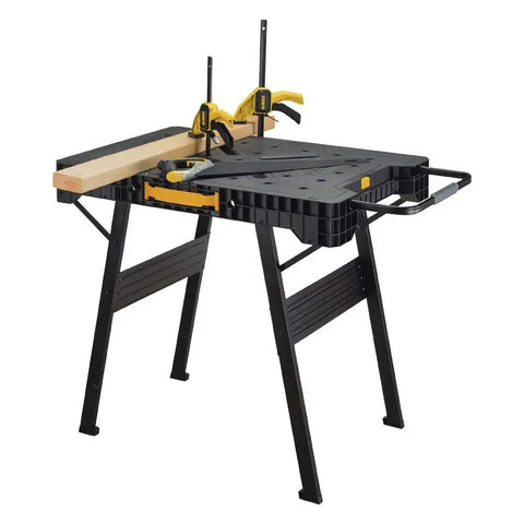 Express Folding Workbench With Quick Setup In Under 3 Seconds Beefy 1000 Lbs Metal Legs Large Work Surface For Any Project