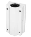 25mm Linear Motion Ball Bearing Slider Bushing For CNC And 3D Printer Rails Beefed Up Alloy Long Guide Axis With Stainless Steel Hardware Ultra Smooth Glide For Precision Machining, white housing