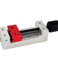 50Mm Mini Bench Vise For Engraving And Cnc Routing Milling Aluminum Clamp With Multitask Drill Press Mount Compact Grip Tool in silver and red.