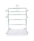 Chrome Grocery Bag Holder Stand, Space Saving Organizer For Easy Bag Storage, Fits 11.5 W By 6 D By 21 H Inches Bags, Compact 12 By 12 By 16 Inch Unit For Kitchen Counter Or Pantry displayed