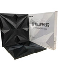 Dope 3D Star Textured PVC Wall Panels White Decor Tiles Pack of 12, 19.7 x 19.7 Inches Each shown with packaging box