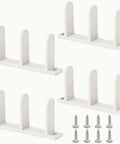 4 Pack Sliding Closet Door Floor Guides Universal White ABS Track Guides With Screws Fits One Three Eighths Inch Thick Doors displayed