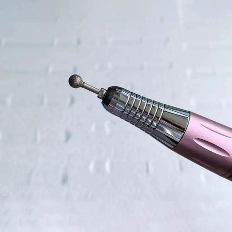 iDili Electric Mini Internal Chamfering Tool Deburring Machine With Diamond Grinding Head for tiny holes, featuring a diamond spherical bit.