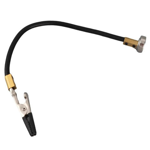 Magnetic Soldering Clip With Adjustable Gooseneck Hand Clamp, Alloy Steel Fixture For Circuit Board Repair And Welding Holding Tool Hands Free, Strong Magnetic Base, Flexible Arm, Black Or Silver, angled view