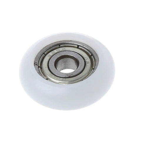 Buttery Smooth 10 Pcs Nylon Pulley Rolling Bearing Wheels For Furniture Drawer And Sliding Door Runner Hardware compact white roller with metal bearing