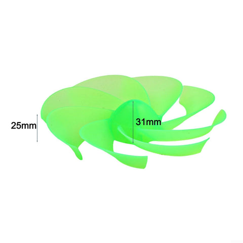 8-Leaf Wind Turbine Fan Blades 12cm Diameter For DC Motors And Generators Green Plastic Propeller Kit with 2mm Bore