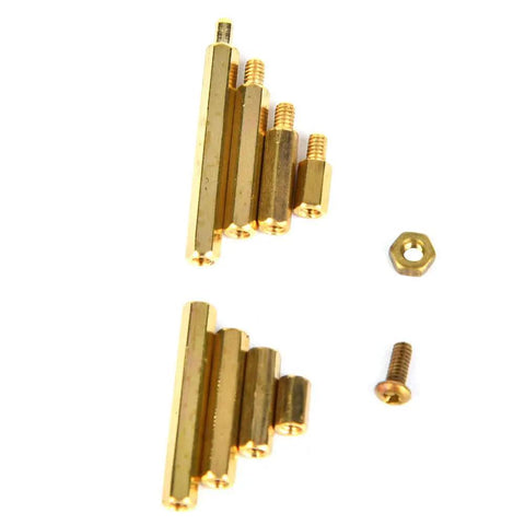 Brass Hex Spacers Standoffs Screws Nuts 320 Piece All In One Assortment Kit For M2 Threads Durable Hardware Gear For Electronics Robotics And DIY Projects High Strength Precise Threads Sturdy Storage Box, brass M2 spacers and screw