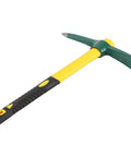 Two Pack Garden Pick Set 15 X 10 Inch Heavy Duty Mattock Hoe With Fiberglass Handles For Digging Weeding And Flower Bed Prep