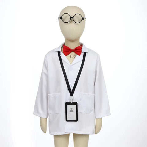 Kids Scientist Costume Set With Lab Coat ID Badge And Matching Accessories For Role Play Dress Up Realistic Doctor Lab Look