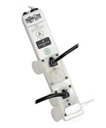 Medical Grade Surge Protector Power Strip with Four Outlets, 15 Feet Cord, NEMA 5-15P-HG Plug, showing two plugs connected