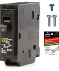 Square D Homeline 30 Amp Circuit Breaker Kit 1 Pack Single Pole 30A 120V 10kAIC UL Listed Plug-In for Load Center Panel Box Replacement Residential Grade Easy Install breaker with screws and dielectric packet