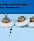 Six Pack Shower Door Rollers Wheels Replacement Kit For Glass Bathroom Doors, Quiet Smooth Sliding Runner, Copper POM Wheel With Stainless Steel Screws