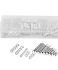 Dude, grab this epic 200pc Spring Assortment Set for home hacks and auto gigs! Featuring tension and compression springs in all sizes to fix stuff fast without hunting around. This ultimate kit is a total game changer for any DIY wizard or mechanic who. 200-piece steel tension and compression spring assortment in plastic box