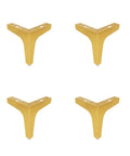 Heavy Duty Carbon Steel Furniture Legs With Slick Non Slip Rubber Bottoms And Included Screws For Sofas Couches And Cabinets Tough Gold Build - four legs shown