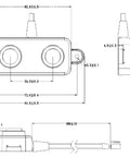 Technical diagram of Waterproof Ultrasonic Sensor With Ultra-Precision Detection For Presence And Parking Occupancy, side view dimensions