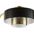 Felipe Floor Lamp With Tilting Head, Antique Brass Finish And Matte Black Accent, close-up of lamp head design