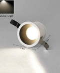 iumLeap Recessed Lighting Housing Trim Kits LED Spotlight Commercial/Home Recessed Downlight Ultra Bright Creative Aluminum Panel Ceiling Lights for Gallery Exhibition,White-Natural Light, White, 8W natural light, 7.8cm diameter.