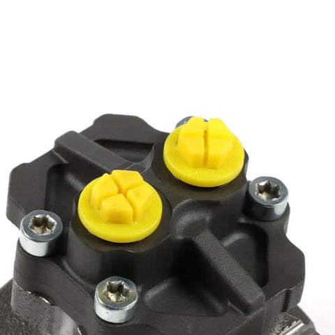 Heavy Duty Fuel Transfer Pump Direct Replacement For Caterpillar C7 C9 Engines And Machinery 3126E D6R D7R 329DL 330DL 336D Fits 3186357 Model Beefed Up Reliability Plug And Play Ready For Rough Jobsites black fuel pump top view with yellow caps