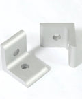 10 Pack 1515 Series Aluminum Inside Corner L Bracket Connector For Extruded Aluminum 2 Hole 1.5 Inch By 1.5 Inch By 1.31 Inch Body