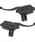 Left And Right 1 Inch 25mm Hydraulic Brake And Clutch Master Cylinder Handlebar Set For Motorcycles, black finish, pair view.