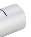 Close-up of 6mm To 16mm Rigid Shaft Coupling For Stepper Motors And 3D Printers, PA66 Rubber Damping Connector With Stainless Steel Housing.