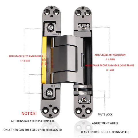 Beefy Hidden Hydraulic Hinge Buffer Delivering Smooth As Silk Automatic Closing features adjustable settings for installation.
