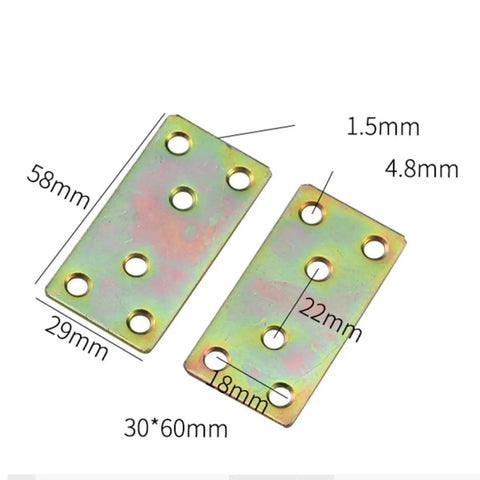 Heavy Duty 180 Degree Shelf Brackets Iron Corner Supports with dimensions and hole sizes for wall shelving in home or office