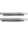 Undermount Drawer Slides Soft Close Floor Mounted 500mm Full Extension Steel Runners, heavy duty support, visible steel construction.
