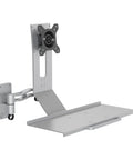Heavy Duty Industrial Monitor Mount For Cabinets Built Solid As A Rock To Secure Your Computer Screen, silver adjustable mount.
