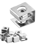 20 Pack Slip On Lock Nuts 10 32 Thread Zinc Plated Steel Furniture T Nuts For Cabinet Doors With Square Holes No Sweat Grip Tight Heavy Duty Hardware Kit showcasing heavy-duty steel nuts.