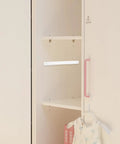 Interior view of cabinet with 2-Set White Plastic Drawer Slides With Push To Open For TV Cabinet And Kitchen Cabinets, Slick Smooth Silent Sliding.
