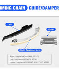 Timing Chain Kit With Vvt Sprocket For GM 2.2L And 2.4L Four Cylinder Engines guide damper components labeled left upper