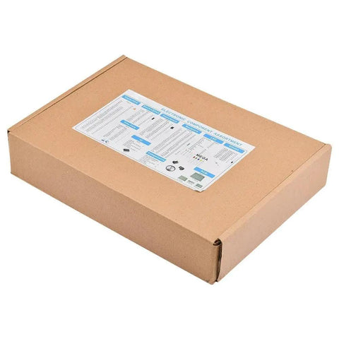 Ultimate Dope DIY Electronics Components Kit box for prototyping, learning, and fun projects with capacitors and more.