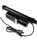 Heavy Duty Electric Linear Actuator With 12V DC Hydraulic Motor Delivering 2300 Lbs Push Power For Beefy Lift Tables, black design.