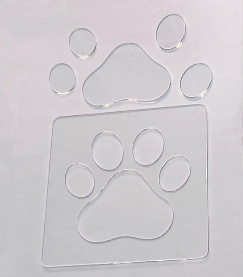 No Sweat Paw Print Router Template Crafted From Durable Clear Acrylic For Hella Easy Wood Inlays Charcuterie Boards Custom Signs And Quick Renovations Today, paw print shape.