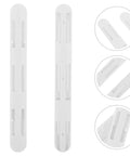 Under Cabinet Drawer Slides Set With Plastic Track Glides Tool-Free No Damage Install, shown in detail and full view.