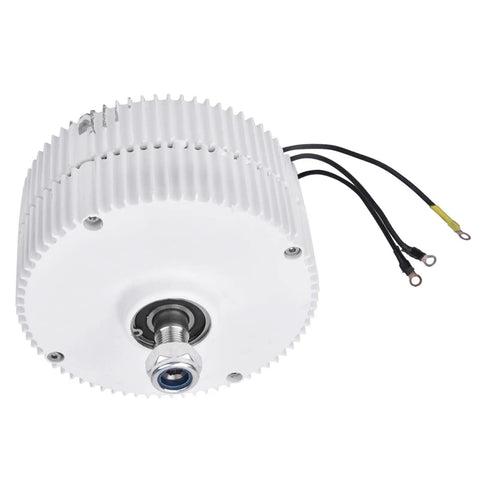 300-Watt Wind Generator with Permanent Magnet Design showing white casing and wiring for tough industrial jobs.