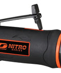 No Sweat Shop Workhorse Straight Line Pneumatic Die Grinder With 25000 Rpm Air Motor And 1/4 Collet Kit showing ergonomic grip and exhaust.