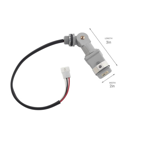 Plug-In Photocell Lighting Sensor For Outdoor Transformers Auto Dusk-To-Dawn On Off, 3 inch length, 2 inch width