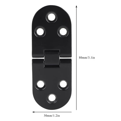 Zinc Alloy Flip Hinge Set Black Flap Cabinet Hardware Four Piece For Folding Tables And Sewing Machine Counters