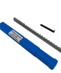 Push Type 4mm Keyway Broach Tool HSS for CNC Machining with blue case and metal cutter.